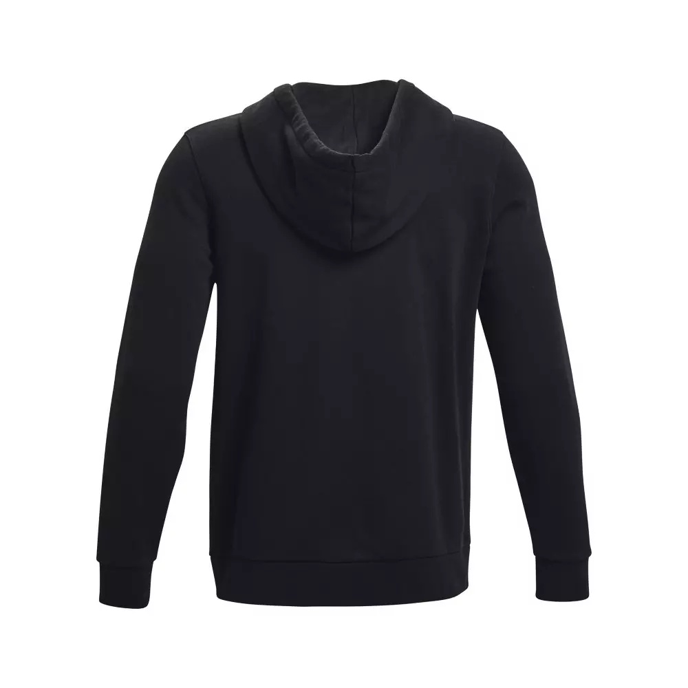 Men's Essential Fleece Full-Zip Hoodie-Black - 6