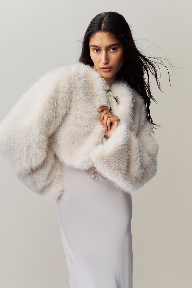 GUIZIO ALYANA FAUX FUR JACKET outlook