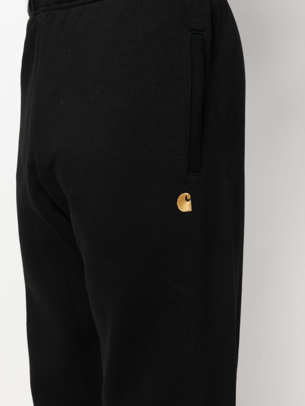 embroidered-logo cotton track pants - 5