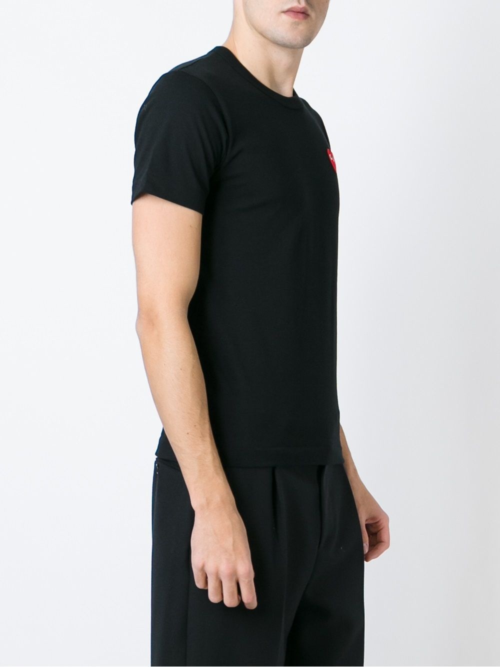 Comme Des Garcons Play T-shirt Nero Uomo - 3