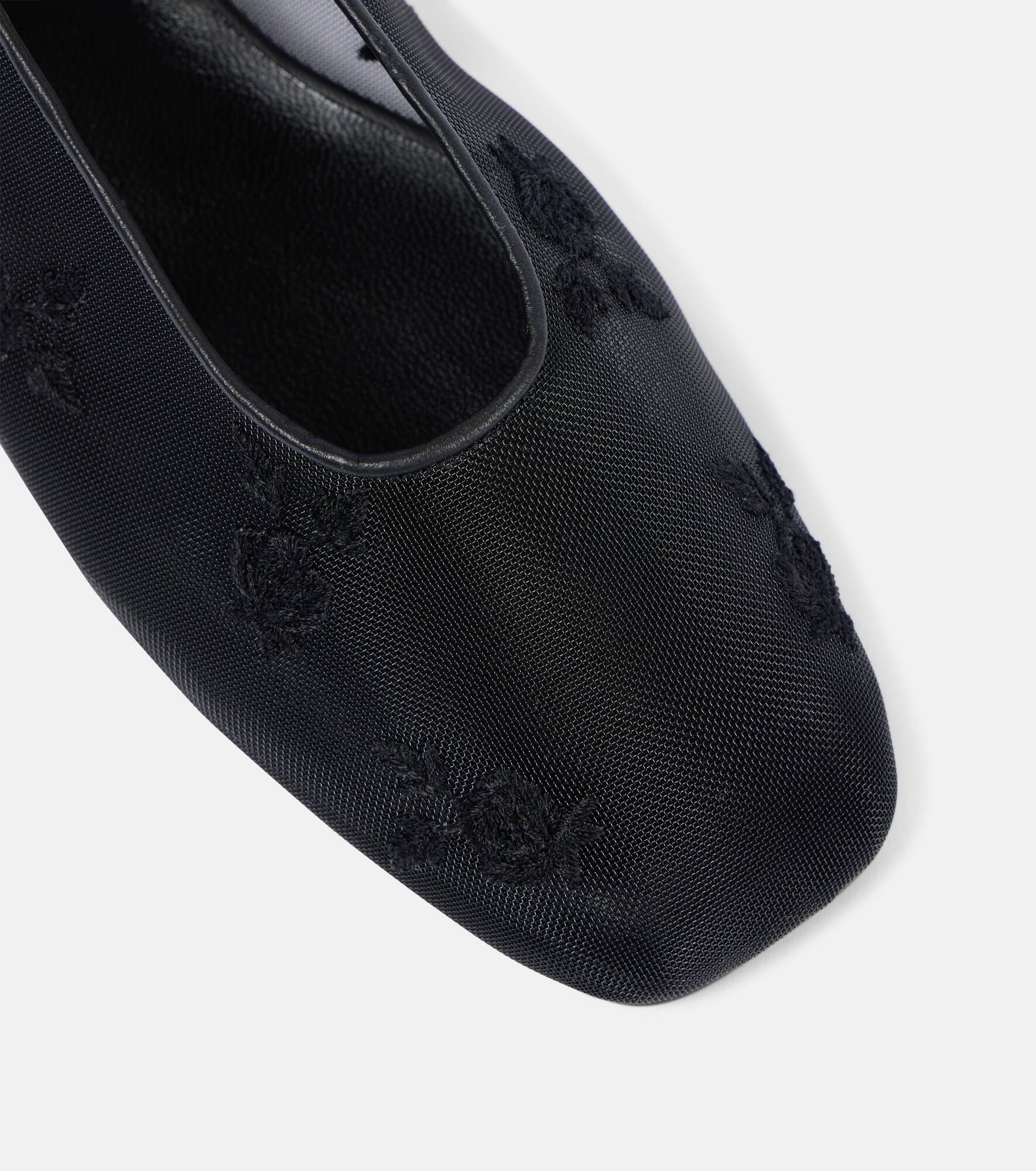 Embroidered mesh ballet flats - 6