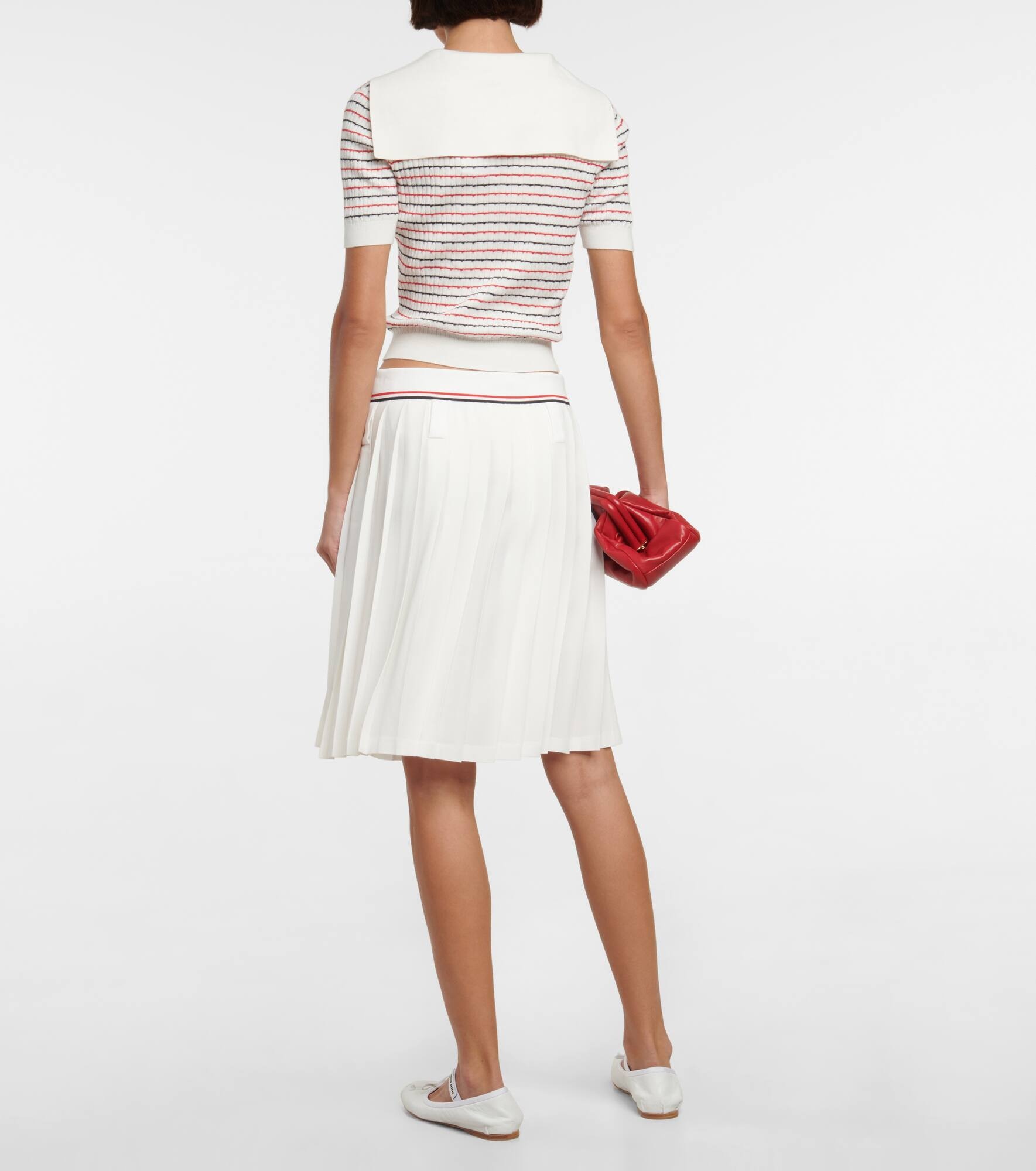 Pleated sablé skirt - 3