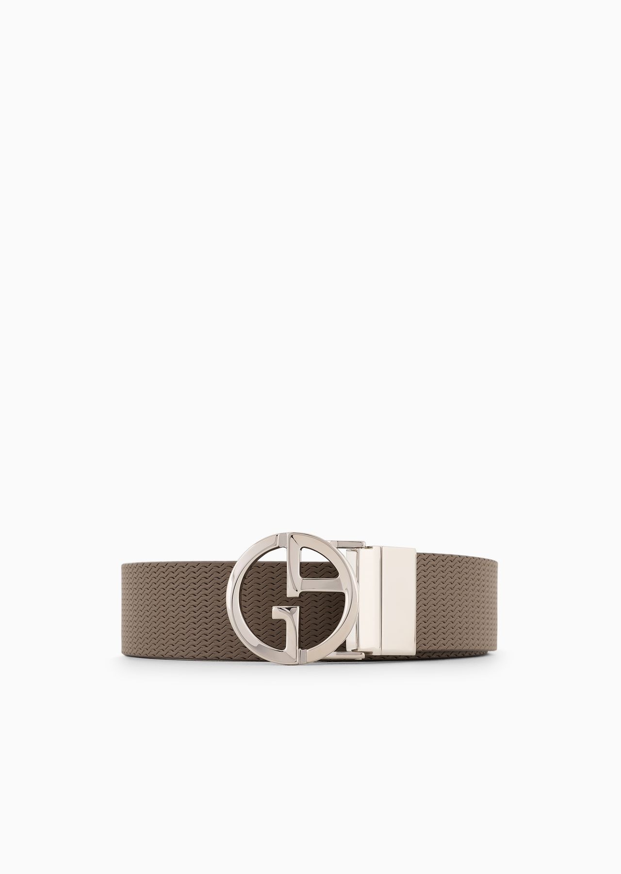 Printed leather belt with logo - 1