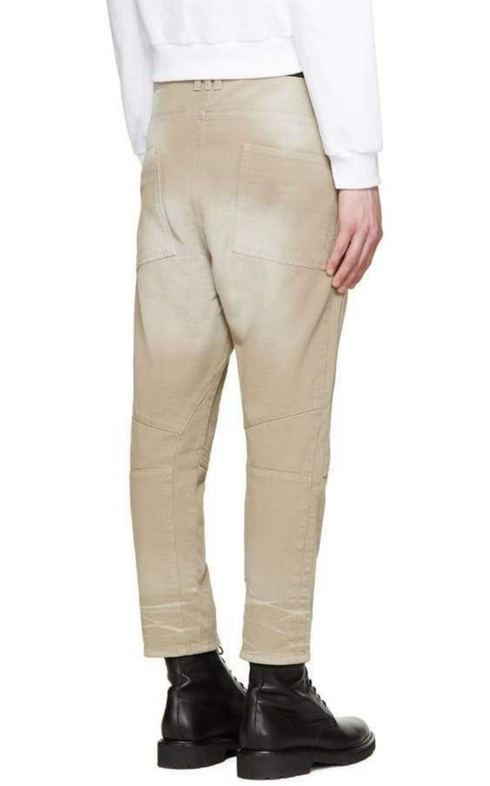 Tan Cropped Jeans - 5