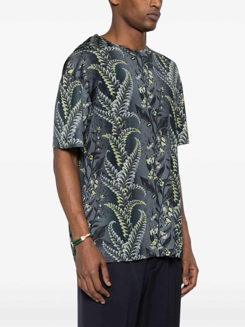 floral-print silk T-shirt - 6