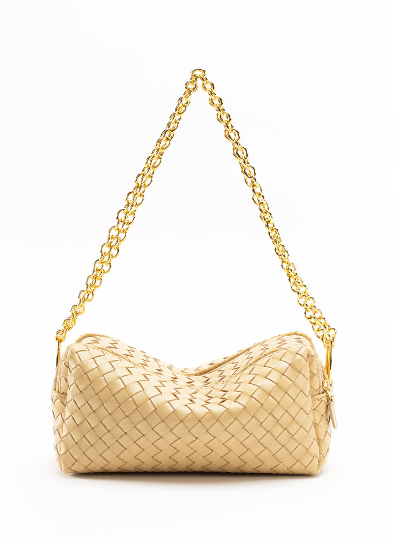 Trousse Chain Woven Leather Butter 1