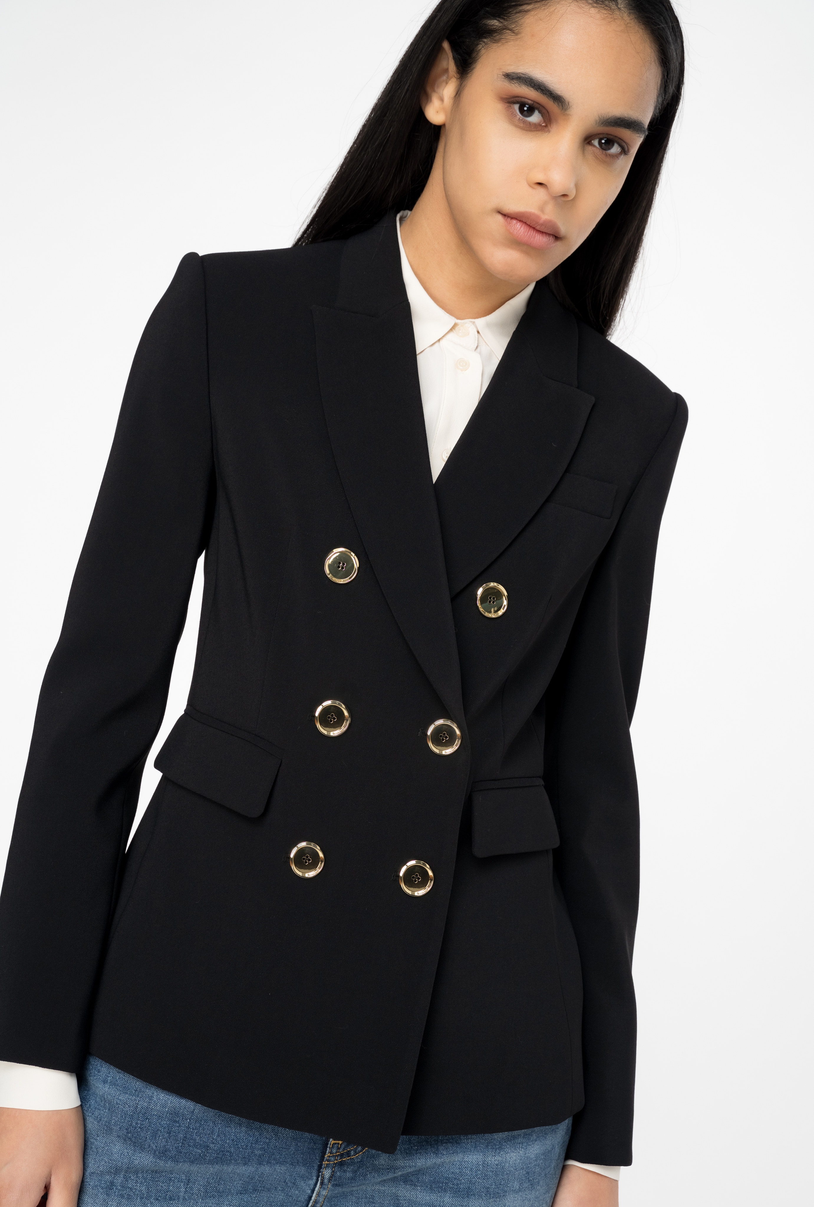 DOUBLE-BREASTED BLAZER WITH METAL BUTTONS - 3