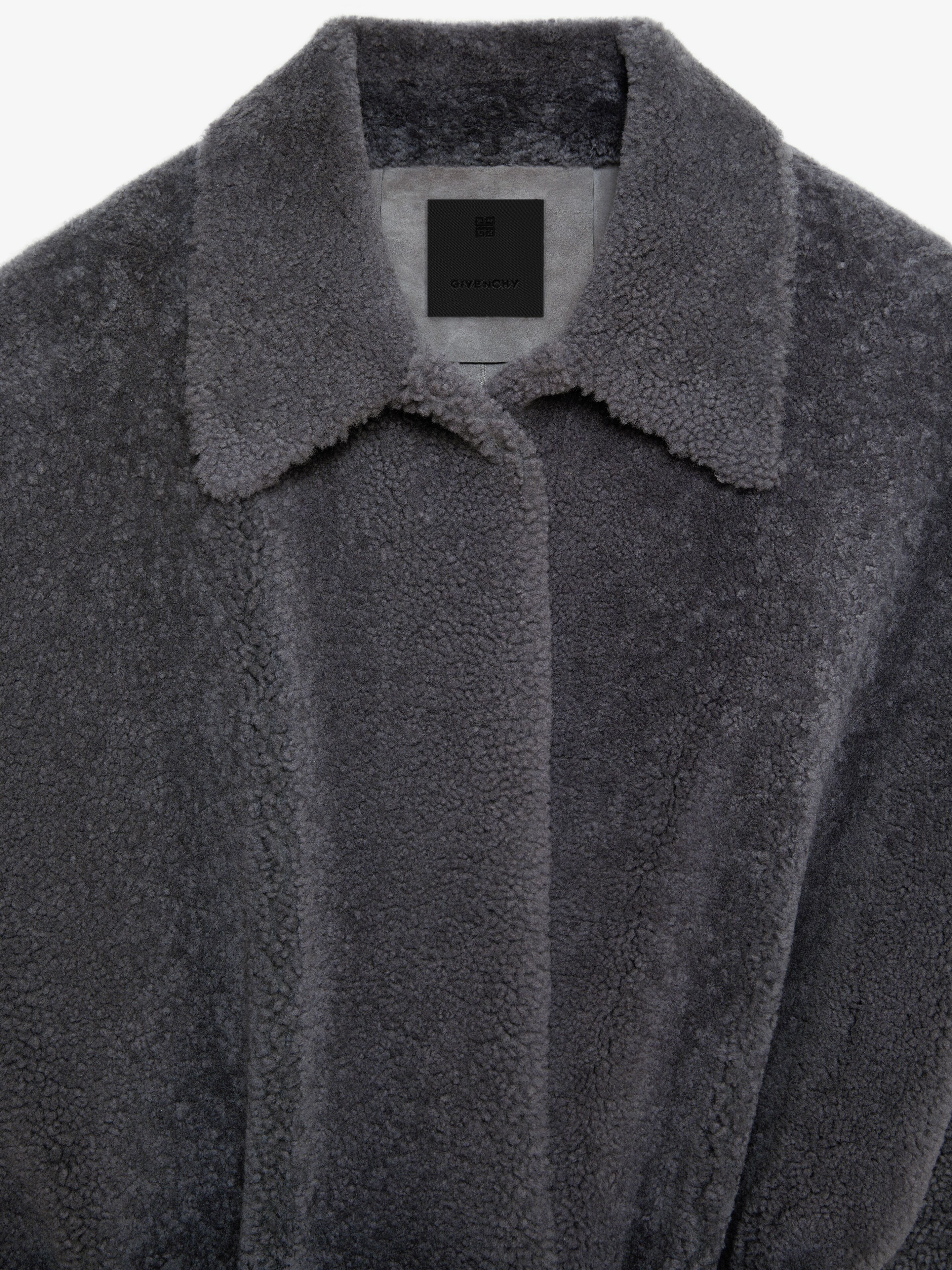 OVERSIZED COAT IN SHEARLING - 5
