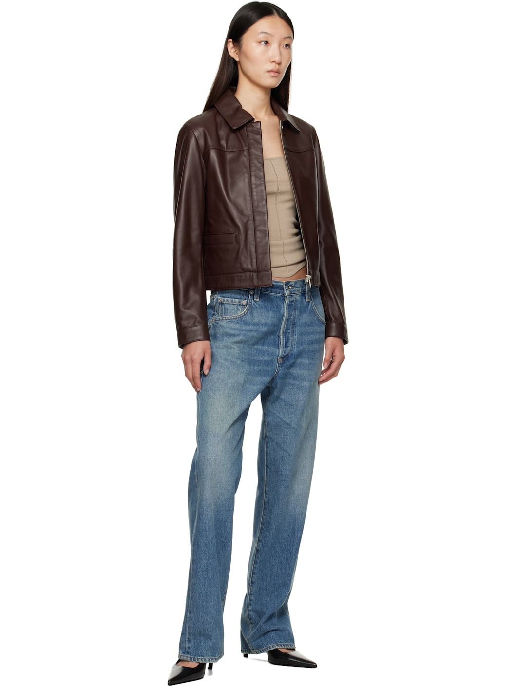 Brown Ascot Leather Jacket - 4