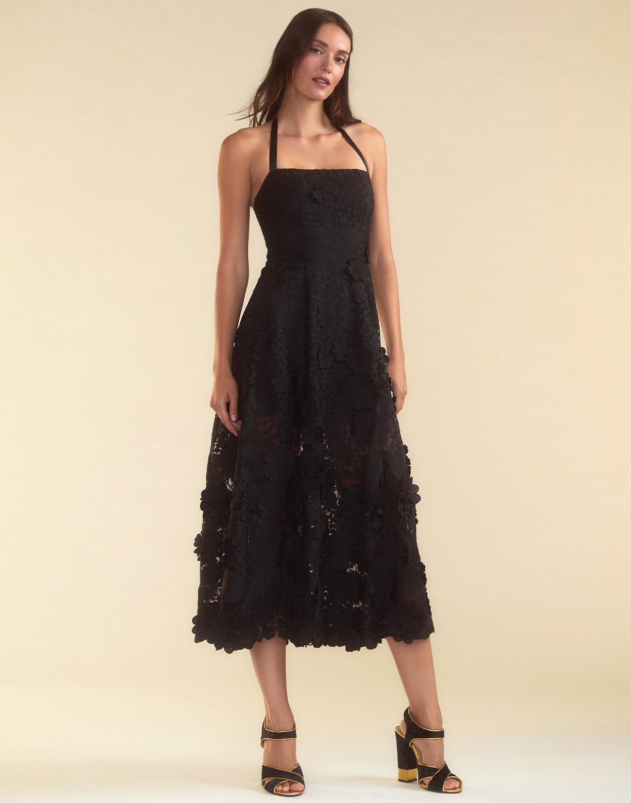 Blooming Lace Halter Dress - 2