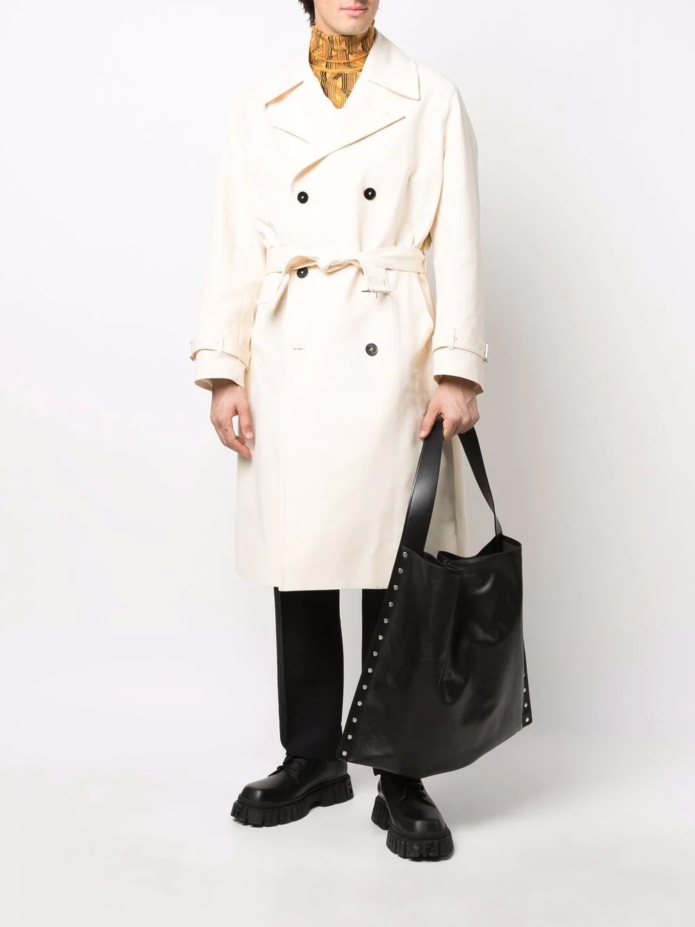 double-breasted trench coat - 2