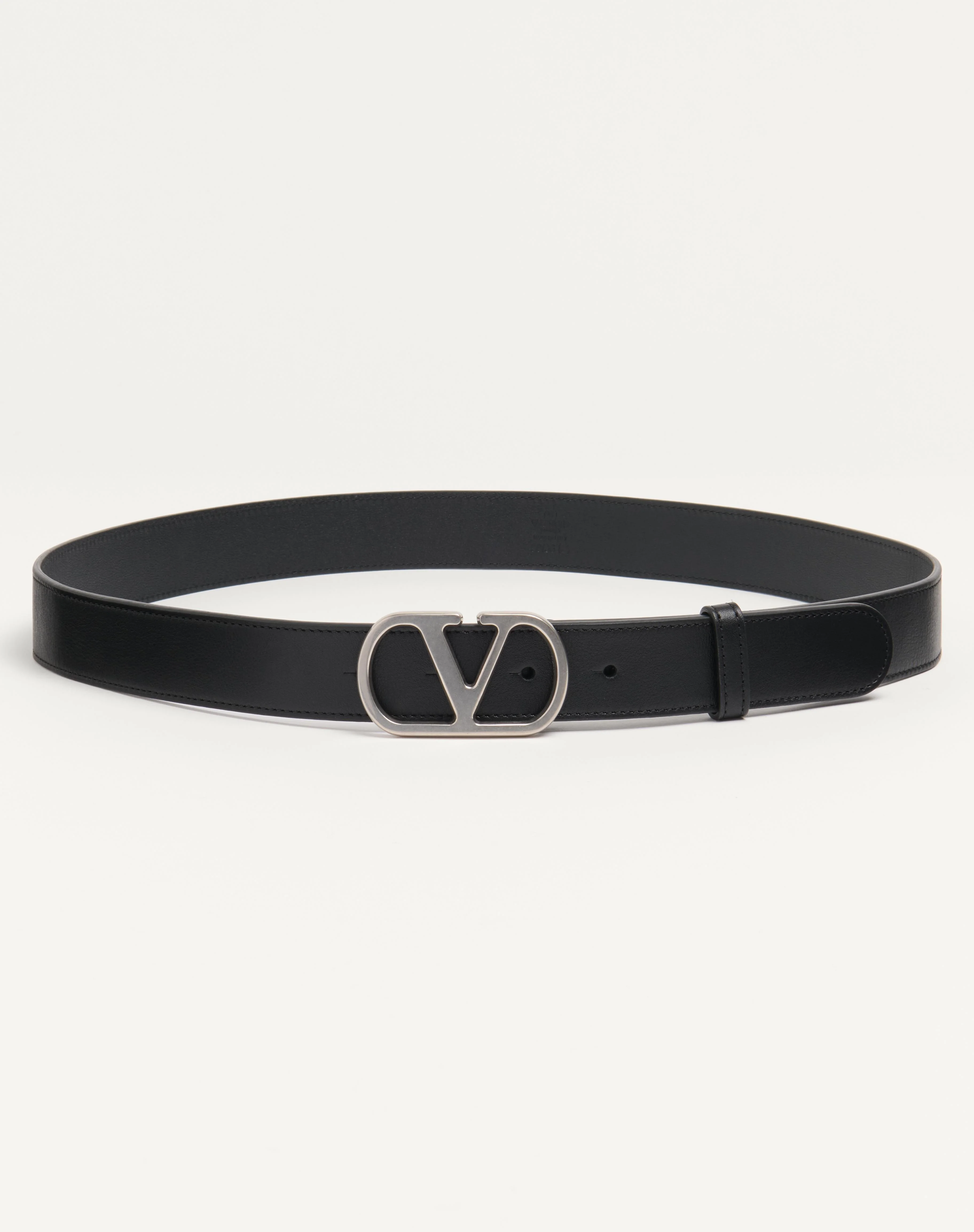 VLOGO SIGNATURE BELT IN SHINY CALFSKIN 30 MM - 1