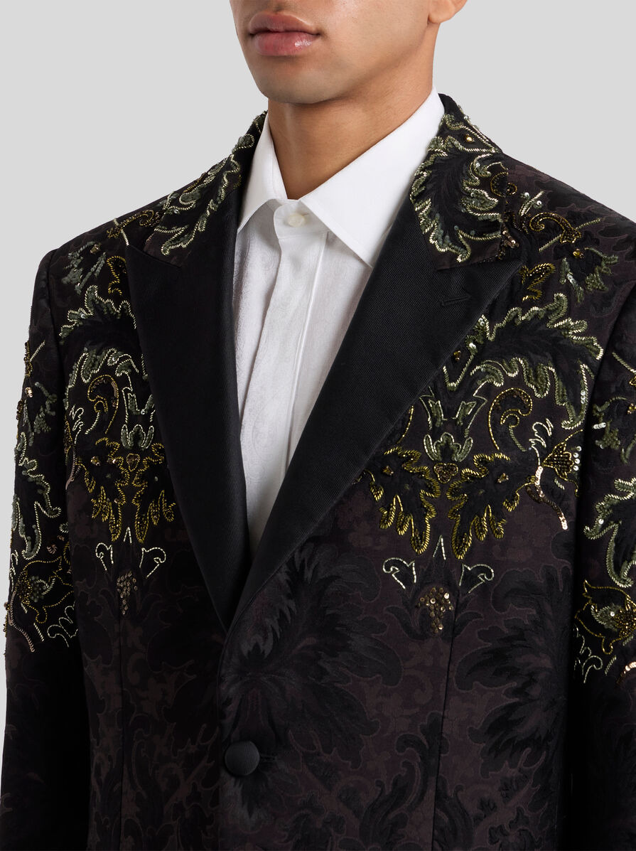 SINGLE-BREASTED BLAZER WITH FLORAL EMBROIDERY - 2