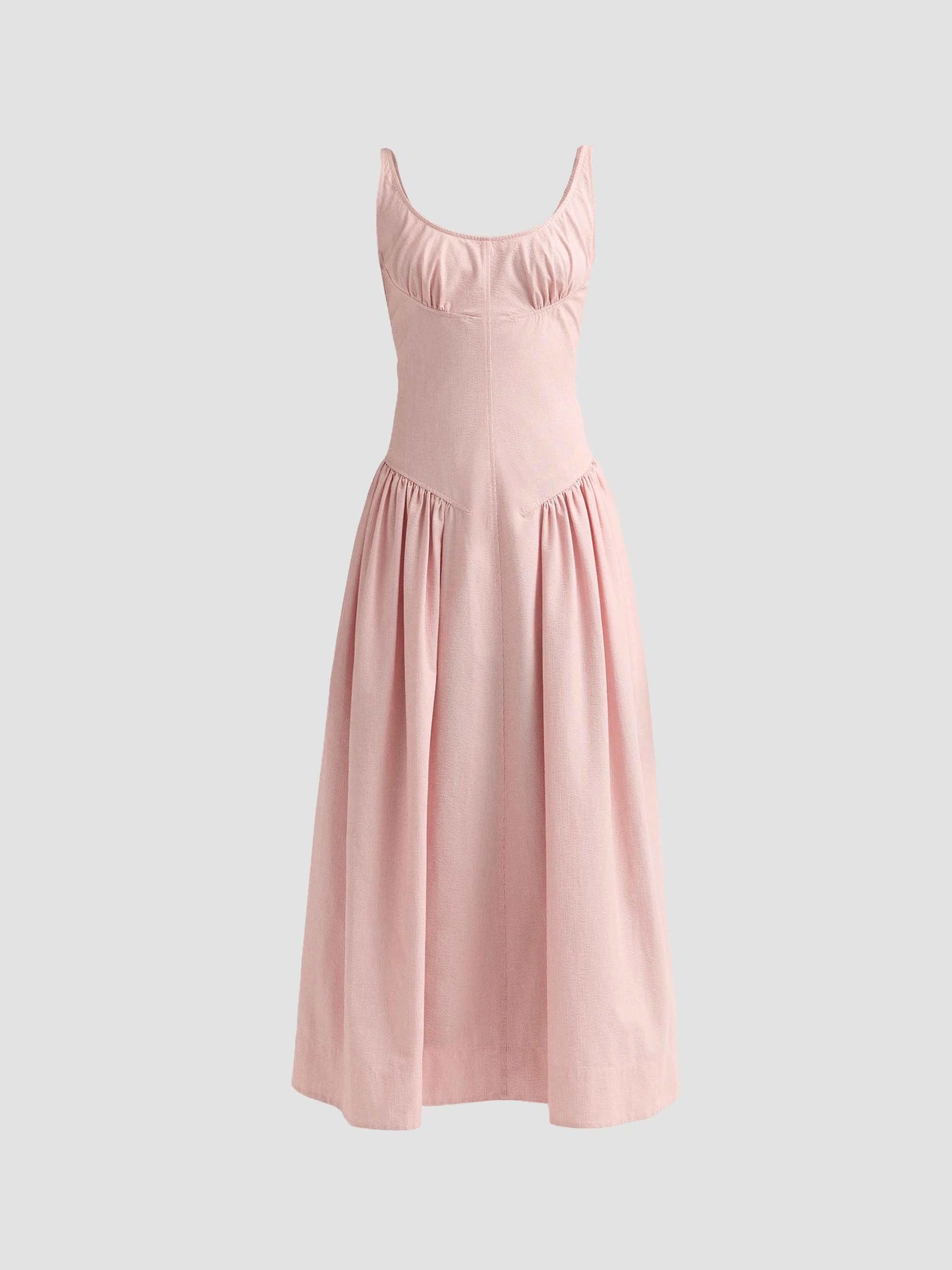Women's Solira Seersucker Cotton-Blend Midi-Dress - Rust Off White - 1