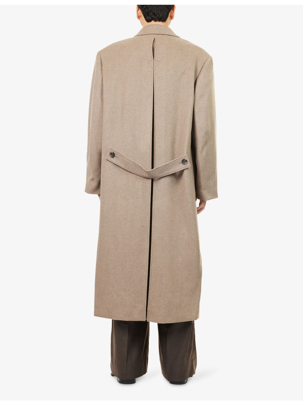 Structured Notched-Lapel Wool Blend Coat - 4