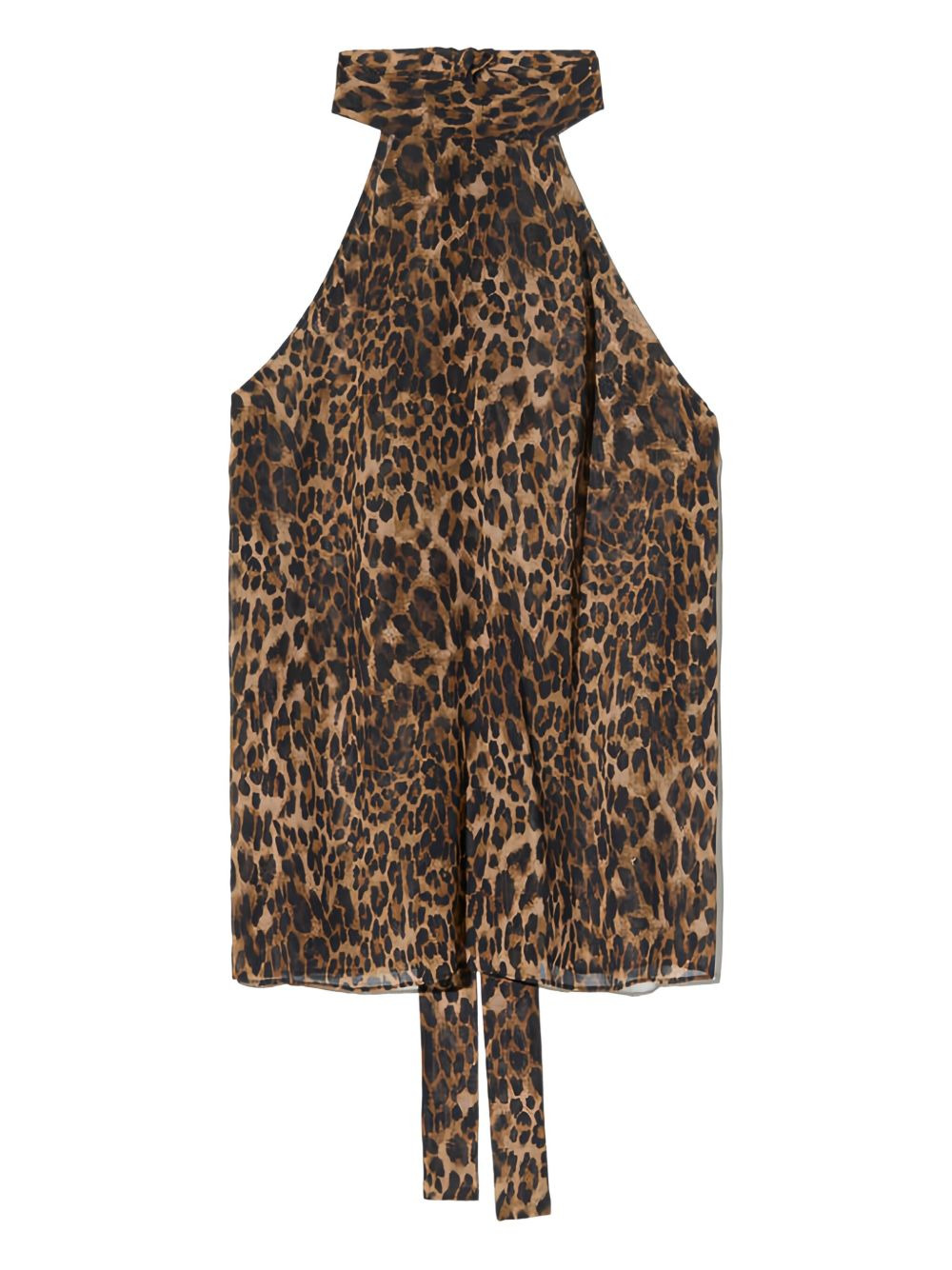 halterneck leopard-print top - 1