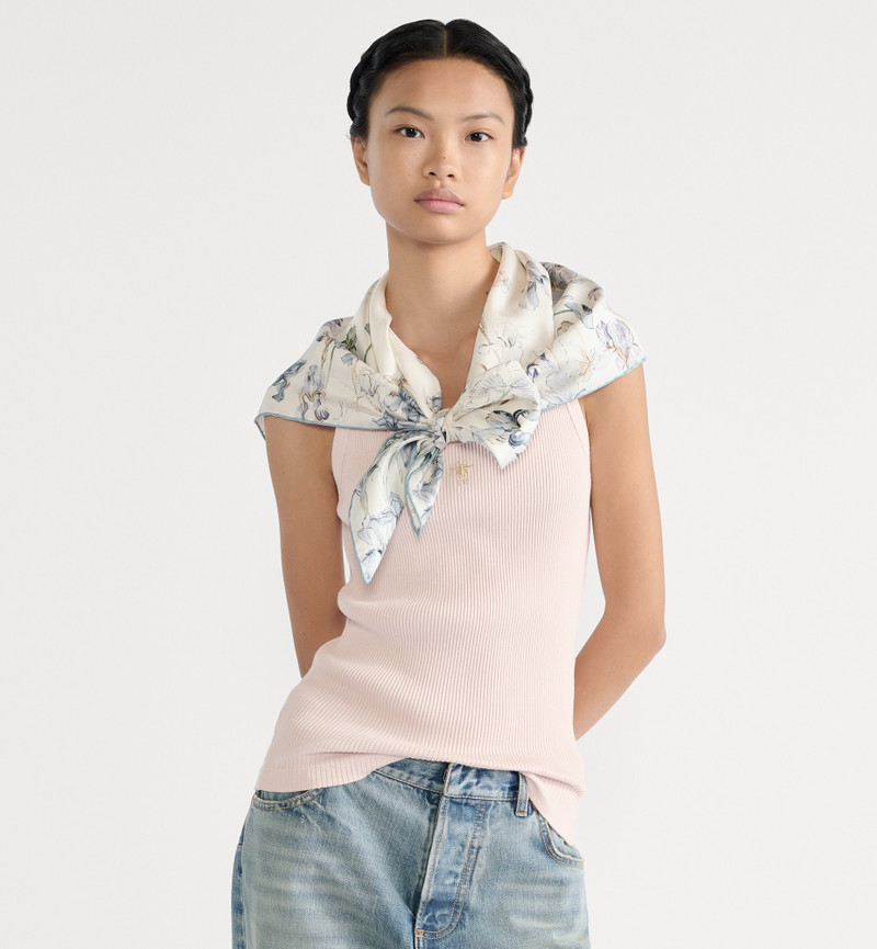 Dior Butterflies & Iris 90 Square Scarf outlook