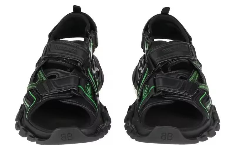 (WMNS) Balenciaga Track 2.0 Sandals 'Black Green' 617543W3AJ11030 - 3