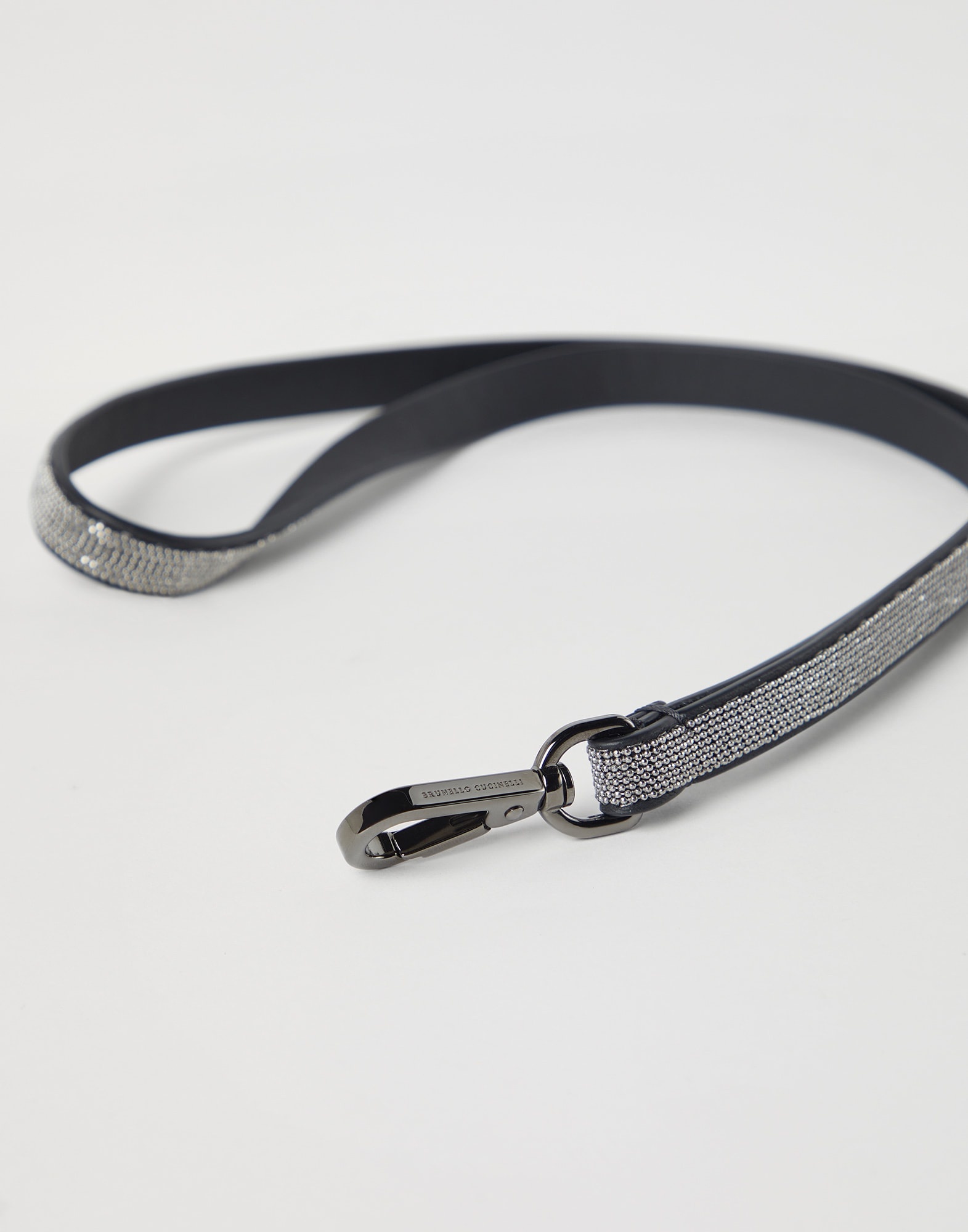 Matte calfskin long precious keychain - 2