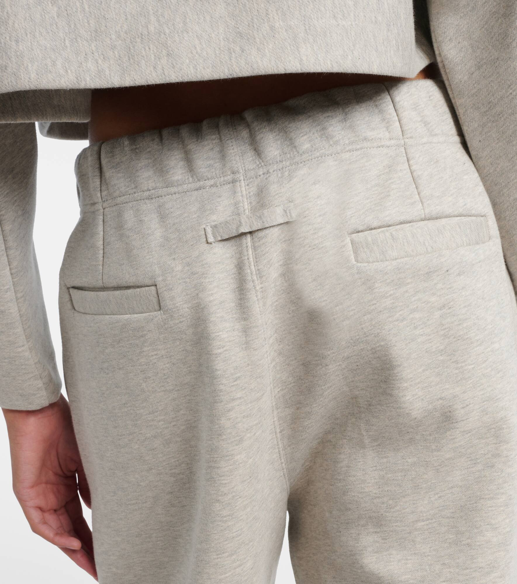 Embossed logo cotton sweatpants - 6