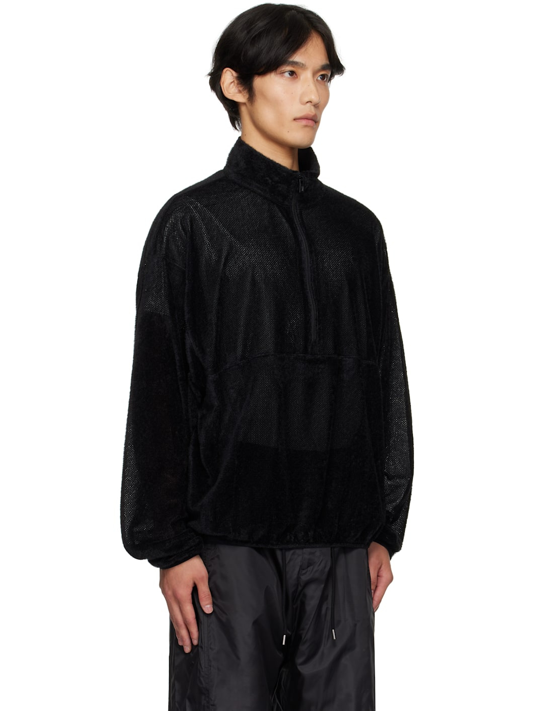 Black Half-Zip Anorak - 2