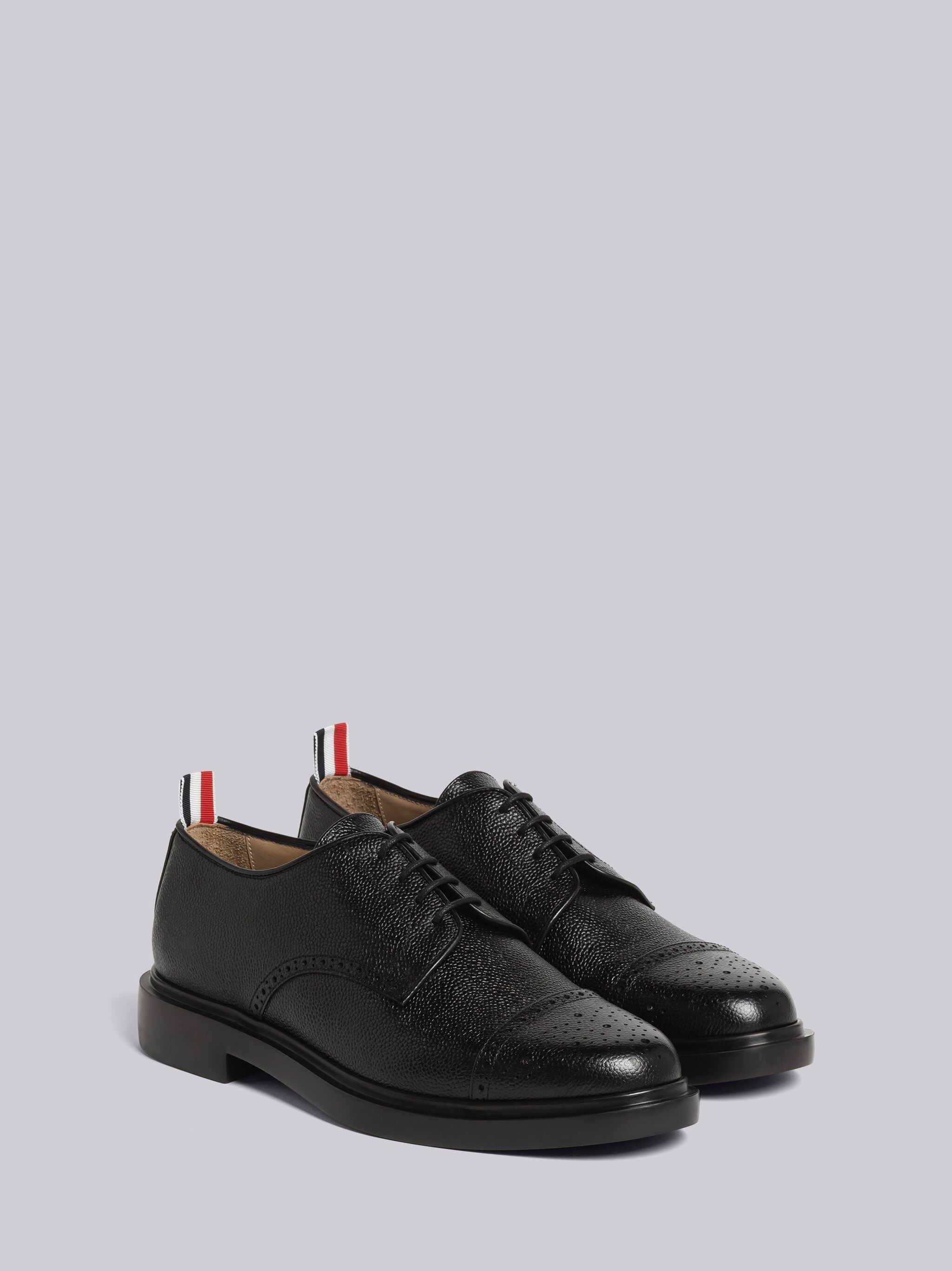 Pebble Grain Leather Cap Toe Derby - 3