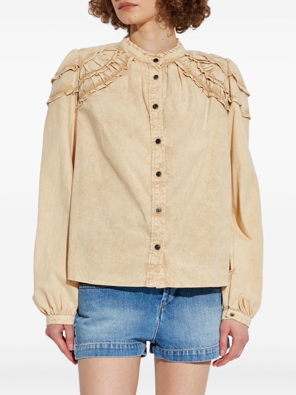 ruffled cotton shirt - 3
