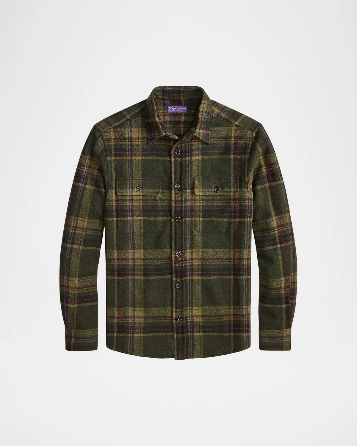 Men's Cashmere Plaid Overshirt - 1