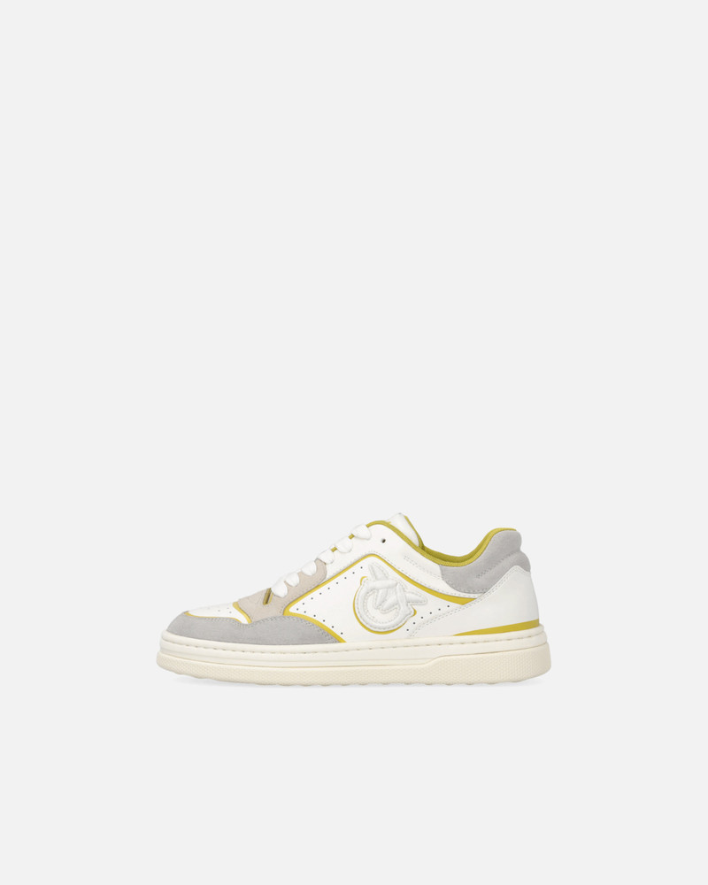 PINKO FLAT LEATHER SNEAKERS WITH EMBROIDERED LOGO outlook