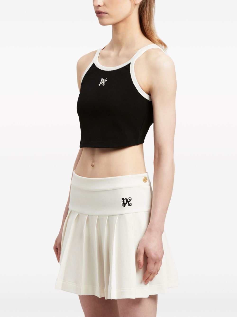 PA monogram cropped tank top - 4