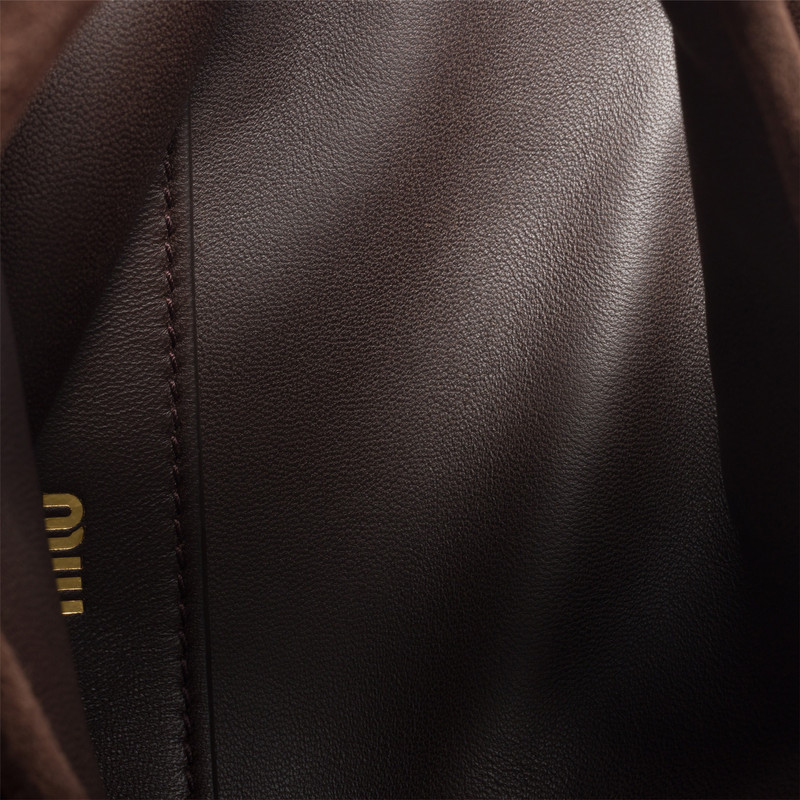 Suede handbag with tassels 4