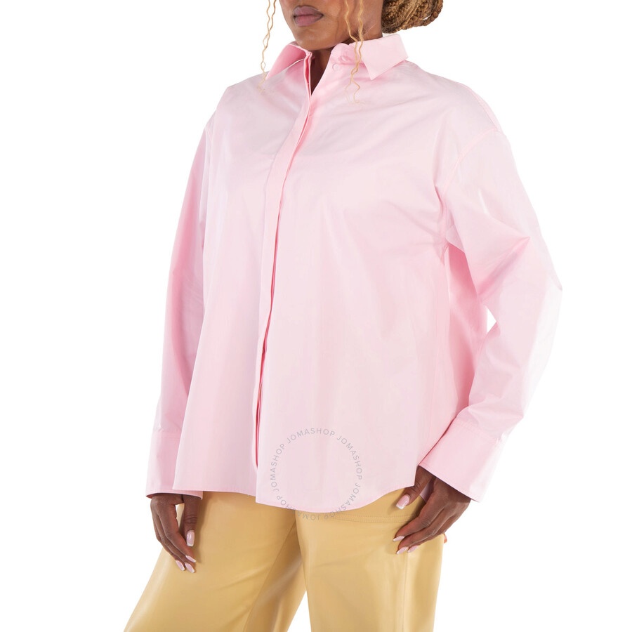 Valentino Ladies Taffy Cotton Poplin Button Down Shirt - 4
