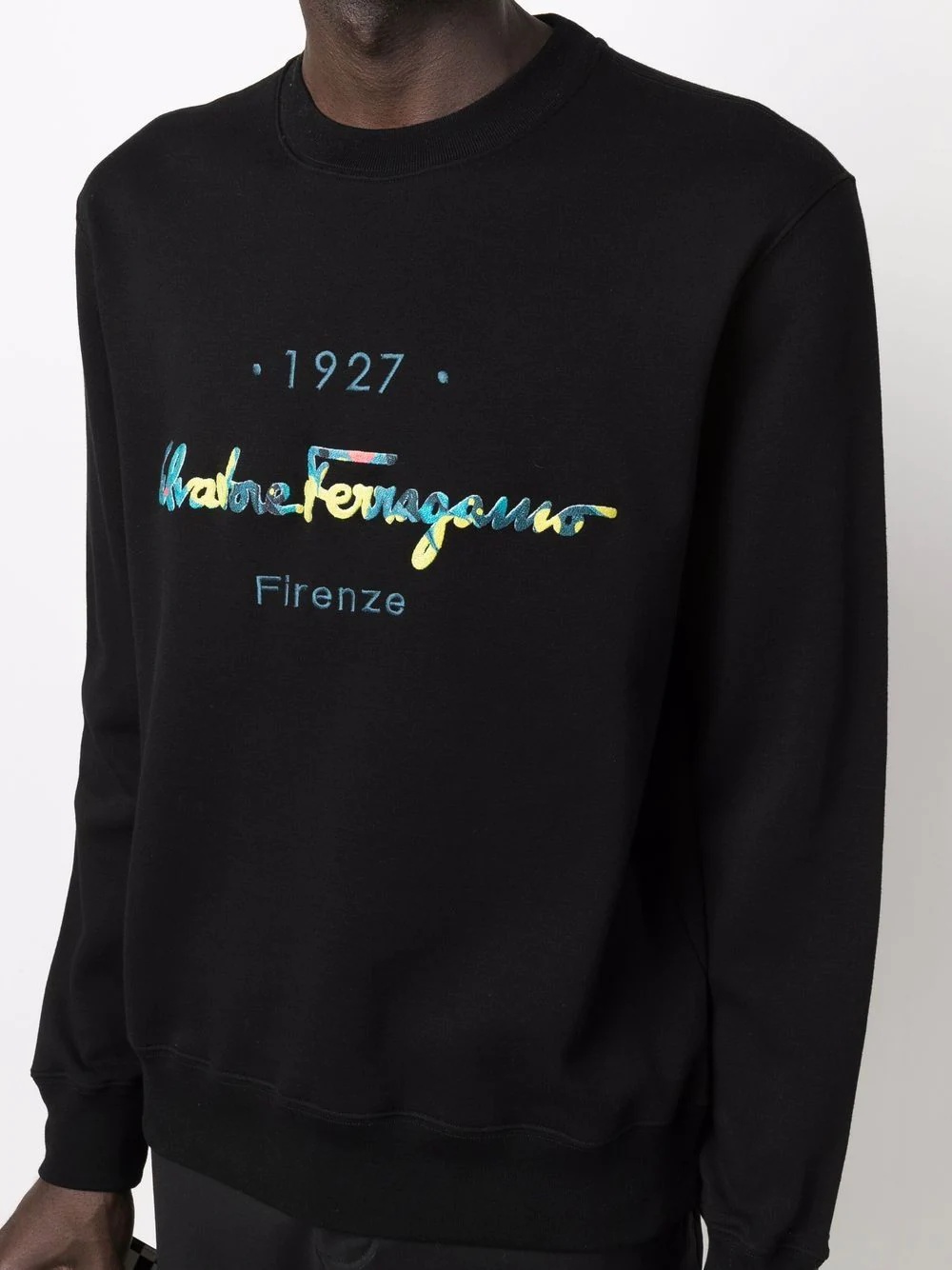 embroidered-logo sweatshirt - 5