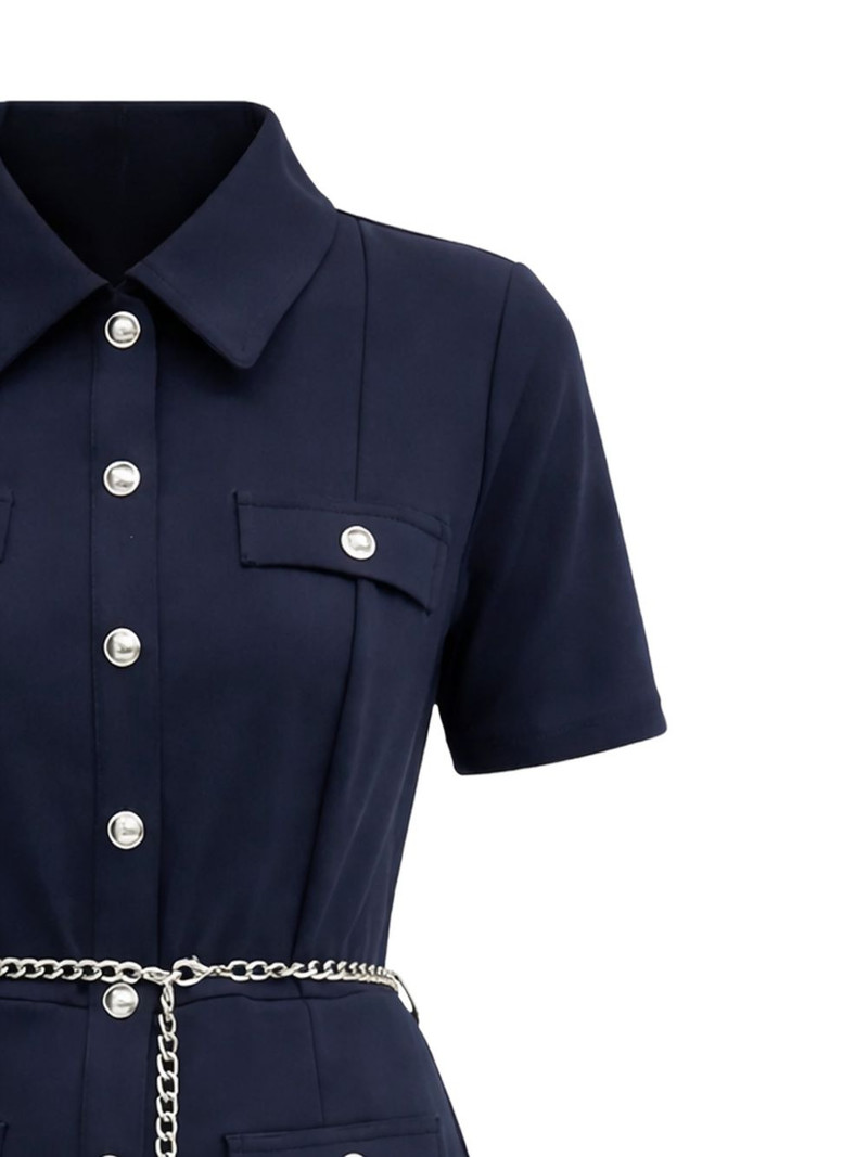 MICHAEL KORS chain-belt shirt dress outlook
