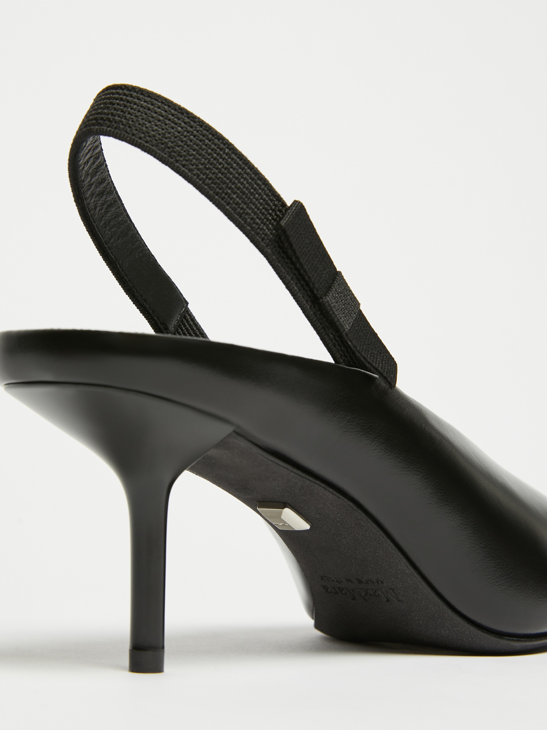 BOWSLINGY Leather slingback mules with bow - 5