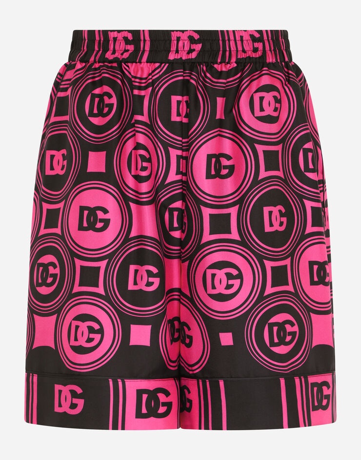 DG-print twill shorts with piping - 1