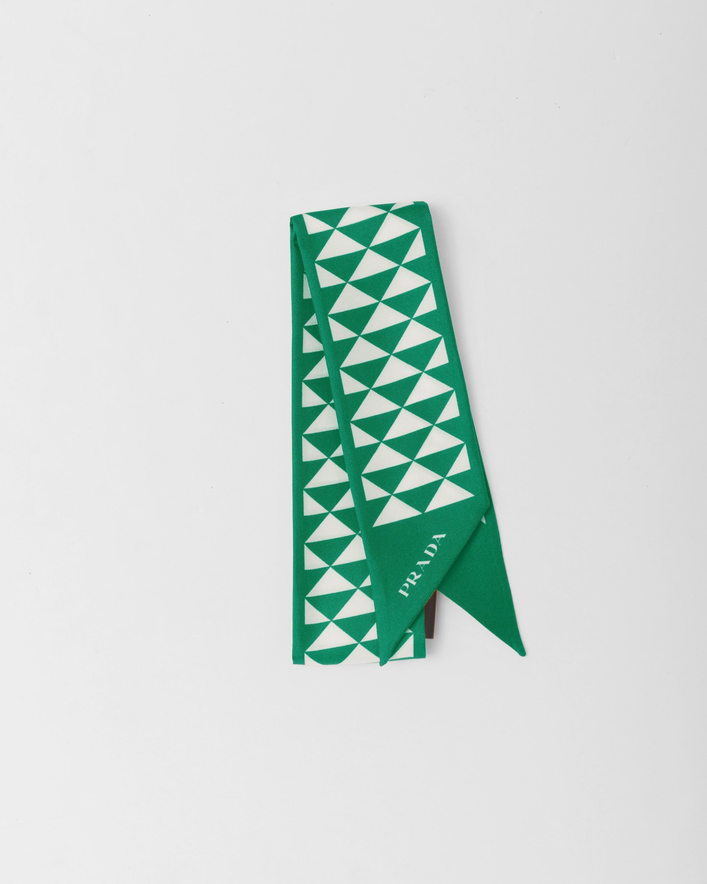 Printed silk twill scarf - 1