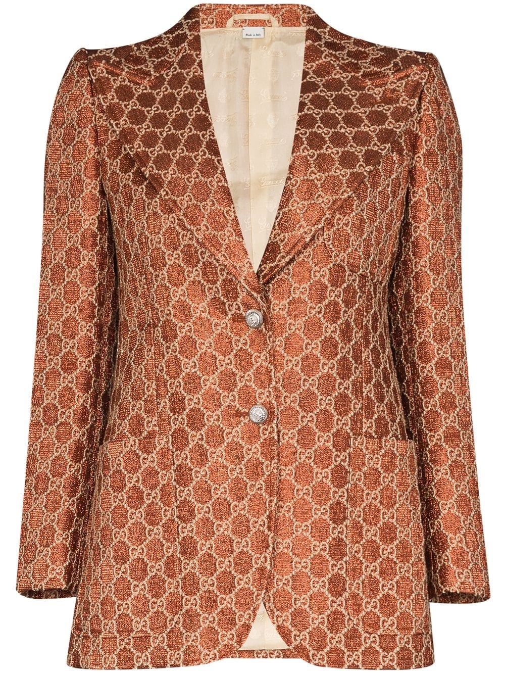 GG Jacquard single-breasted blazer - 1