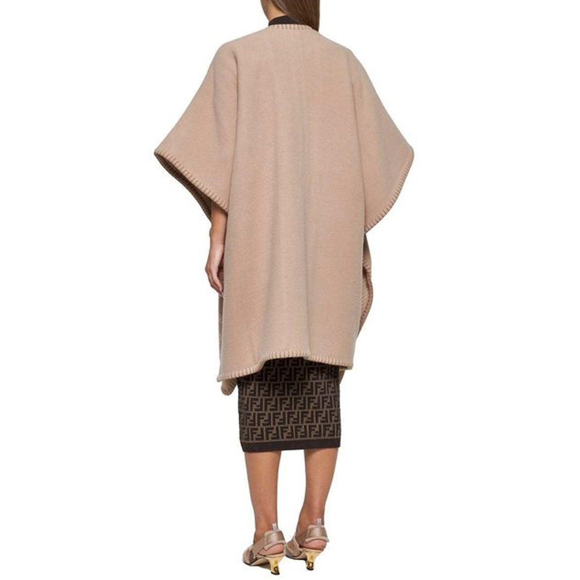 Fendi Wool And Cashmere Poncho Women - 3