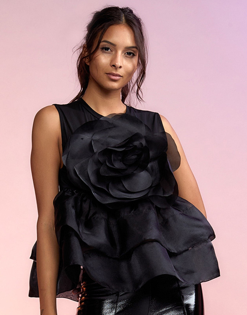 Chloe Organza Flower Top 1