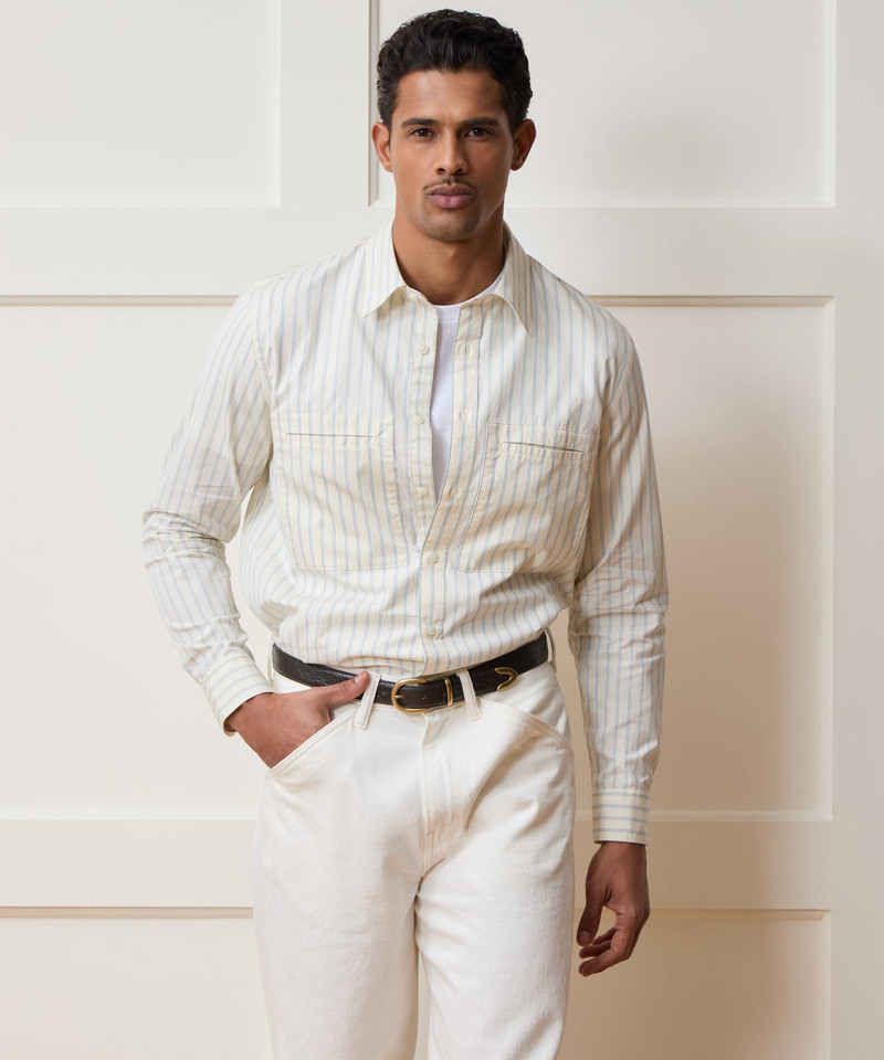 TODD SNYDER Welt Pocket Poplin Big Shirt outlook