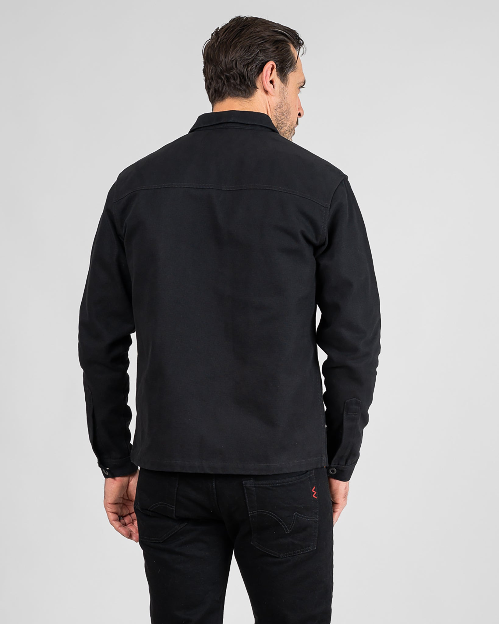 STF-TWLCPO-BLK SaturdayTypeFever - 9oz Cotton CPO Shirt - Black - 3