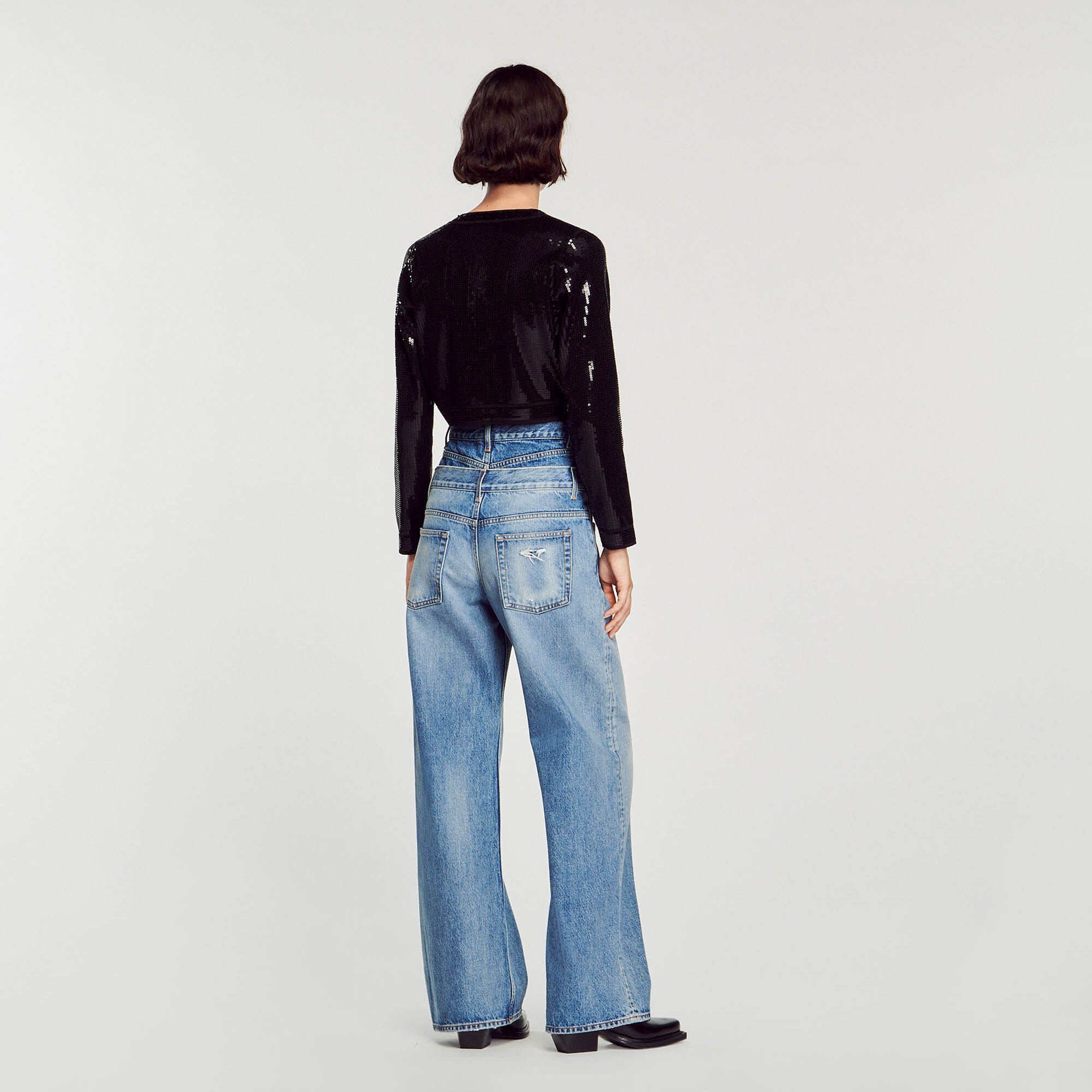 CROPPED SEQUIN CARDIGAN - 6