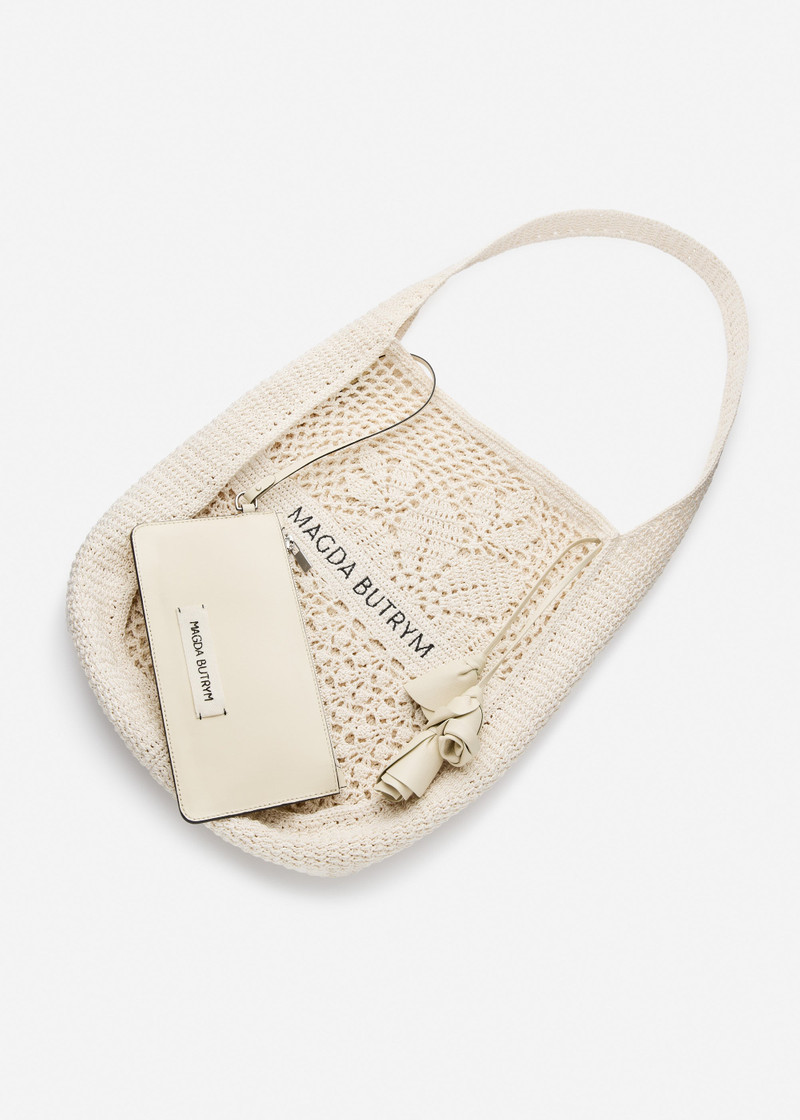 MAGDA BUTRYM Crochet tote in cream outlook