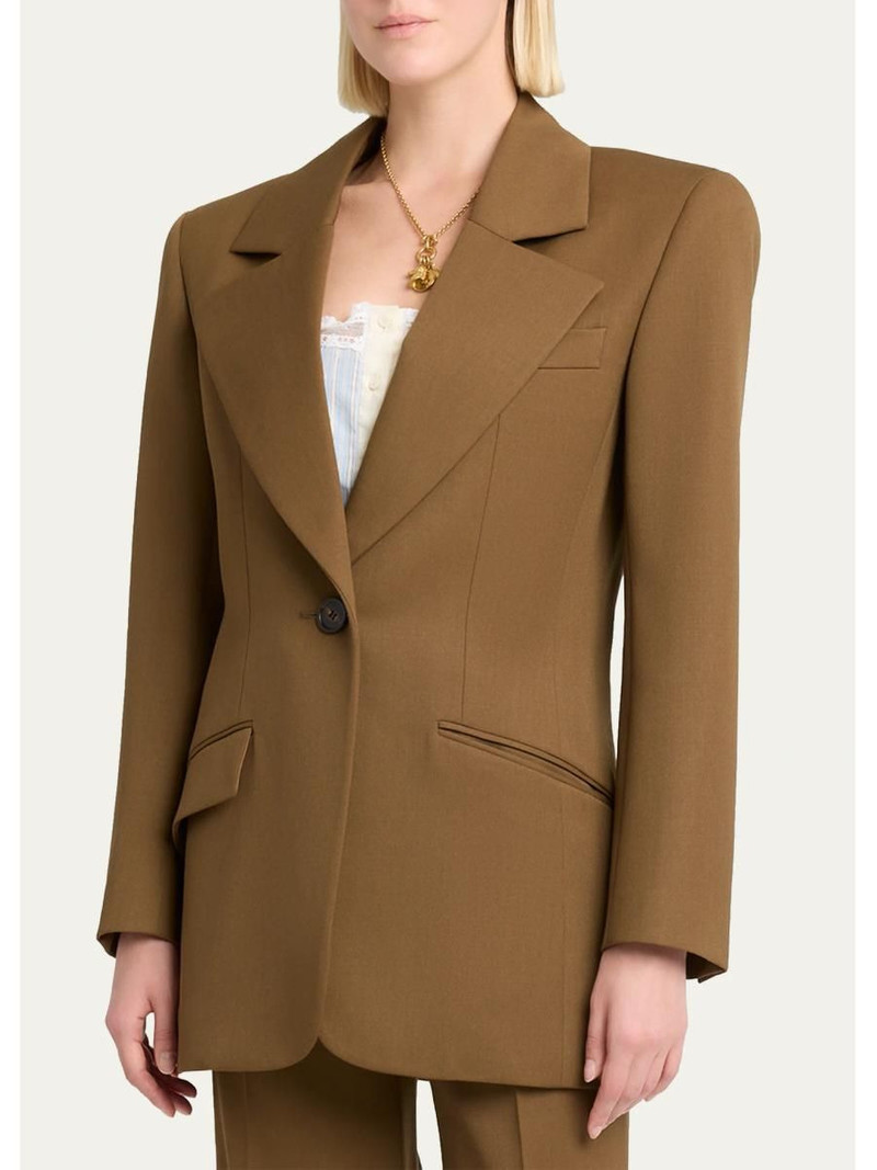 Virgin Wool Notch-Lapel Jacket 4