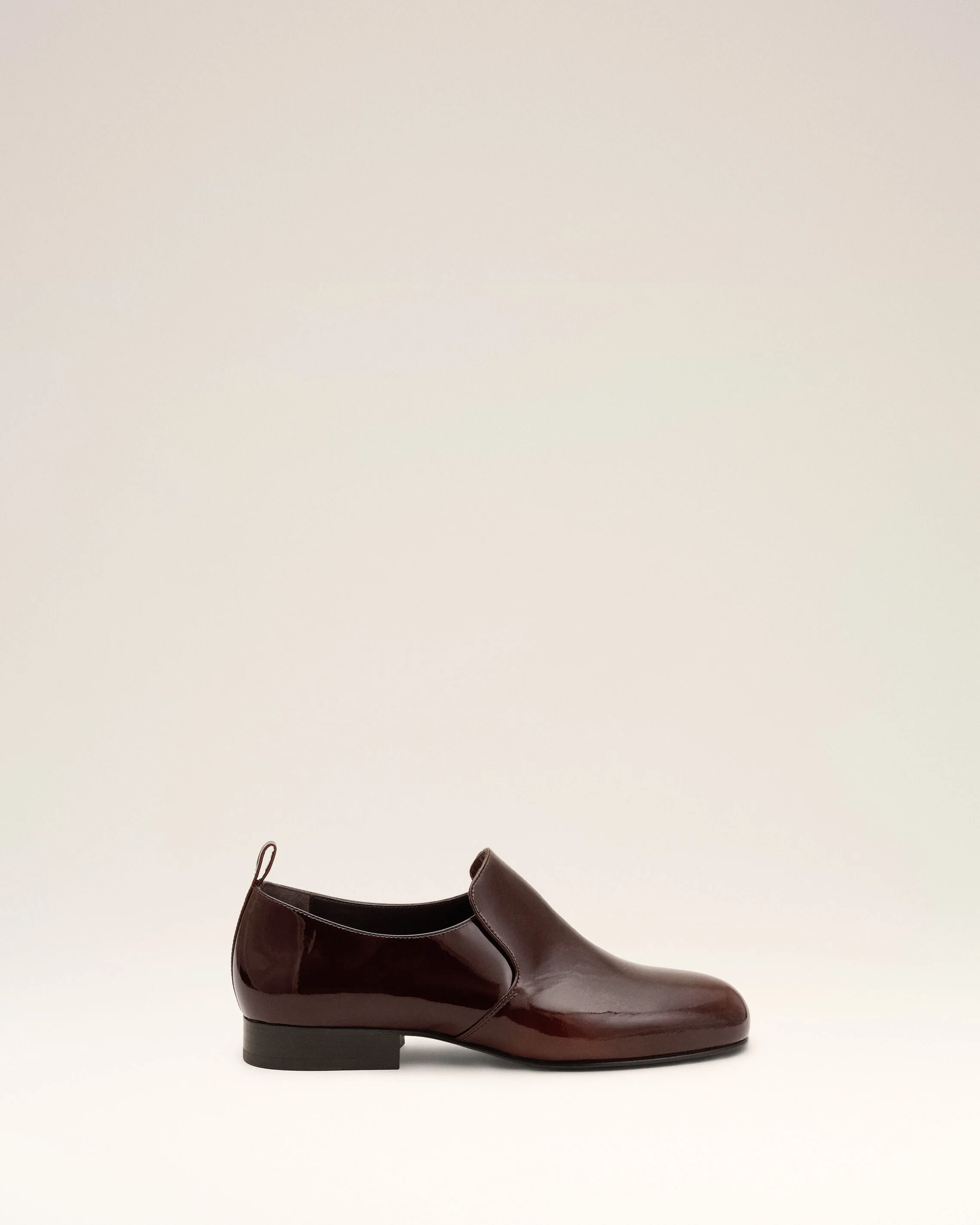 BROWN FLAT COW LEATHER SHOES - 1
