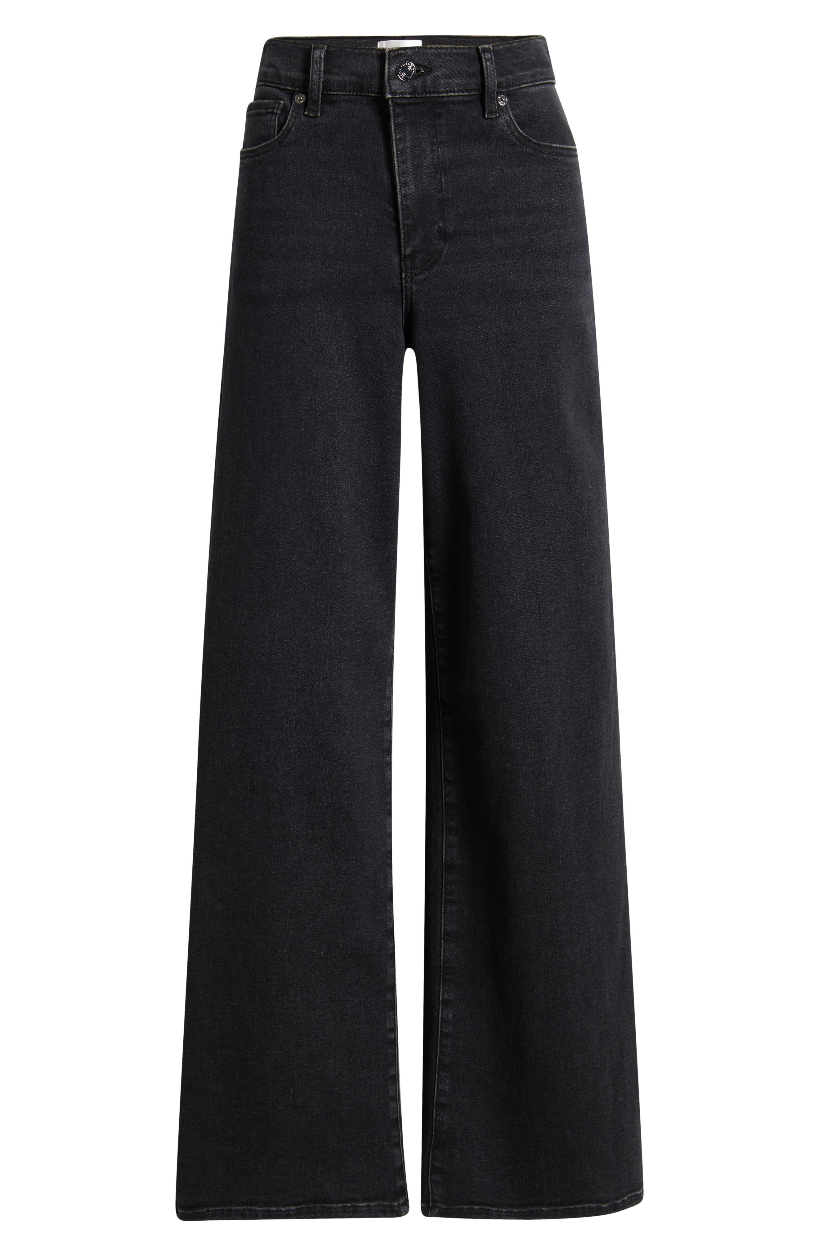FRAME Le Slim Palazzo High Waist Wide Leg Jeans in Destroyer at Nordstrom - 5