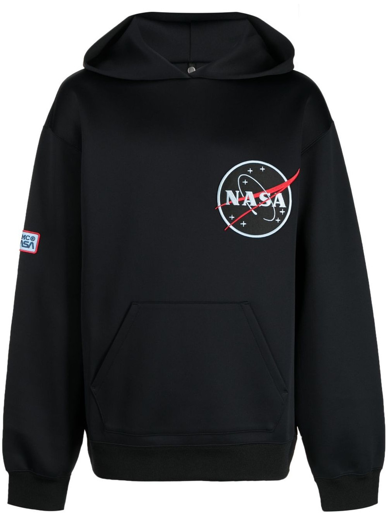 x Nasa patch long-sleeve hoodie 1