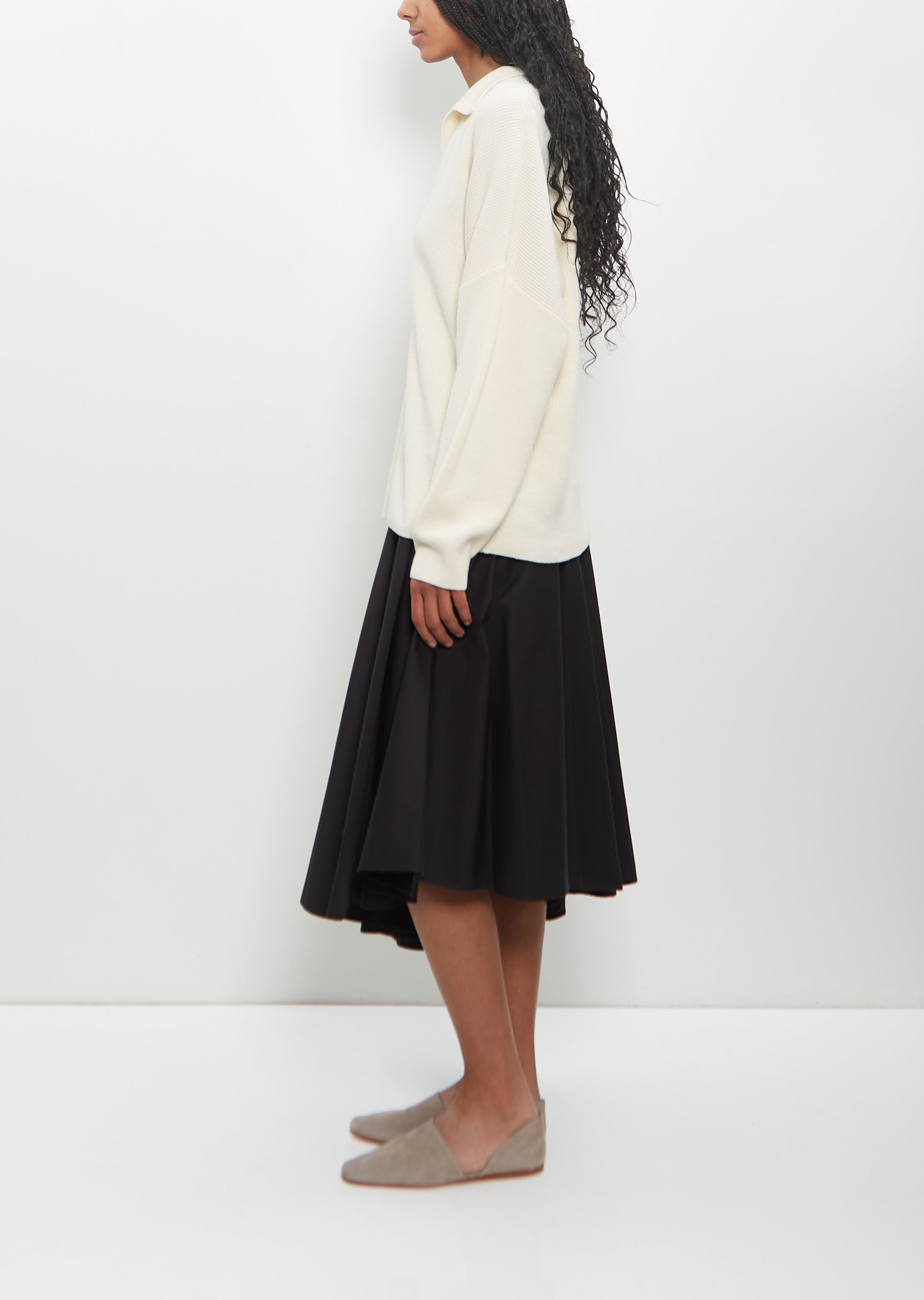 Ribbed Wool Louise Polo Sweater - 3