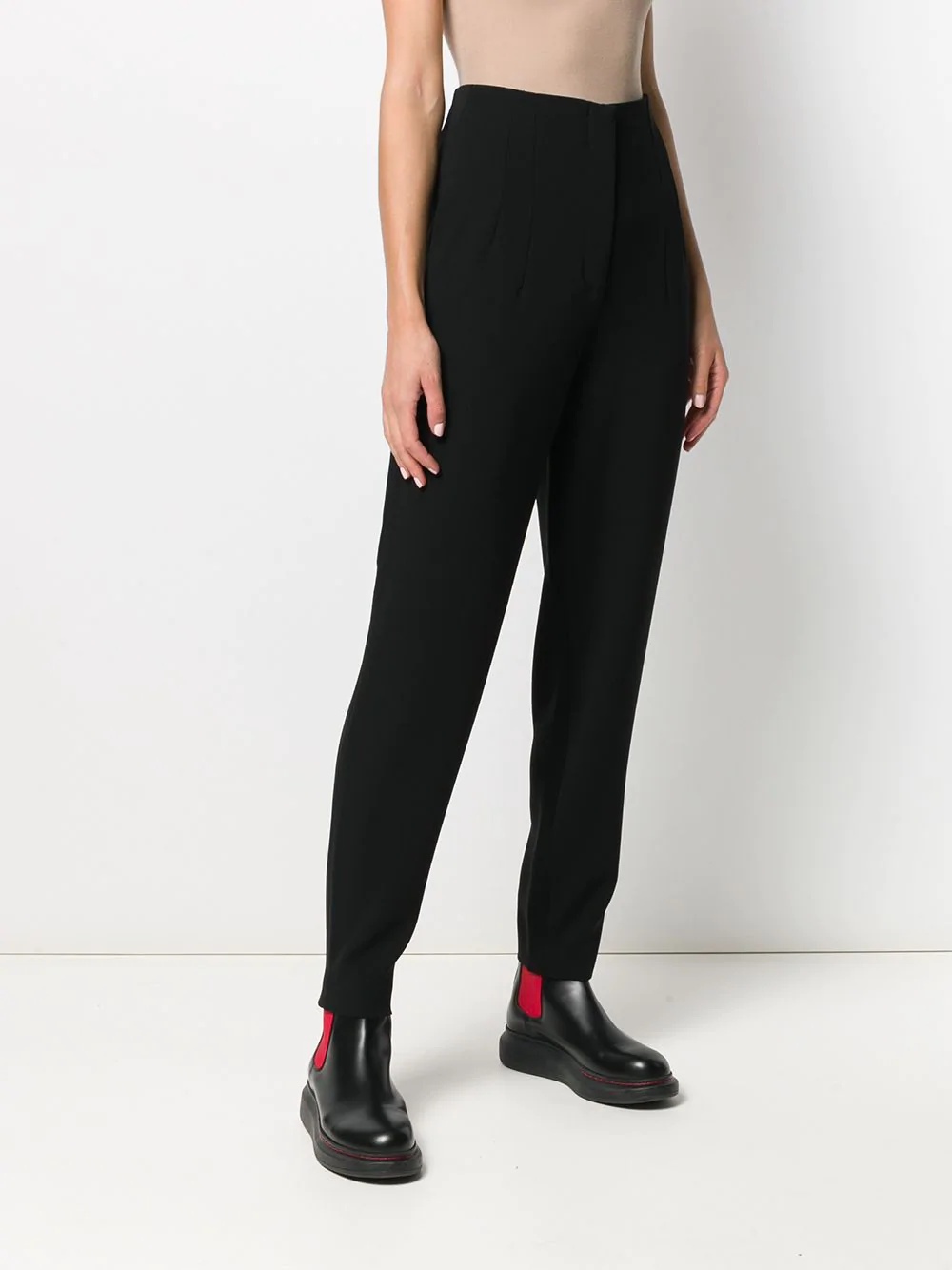 cropped straight-leg trousers - 3